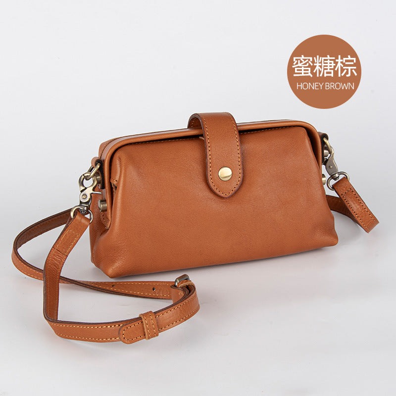 Wholesale Vintage top layer cowhide leather bag small shoulder bag